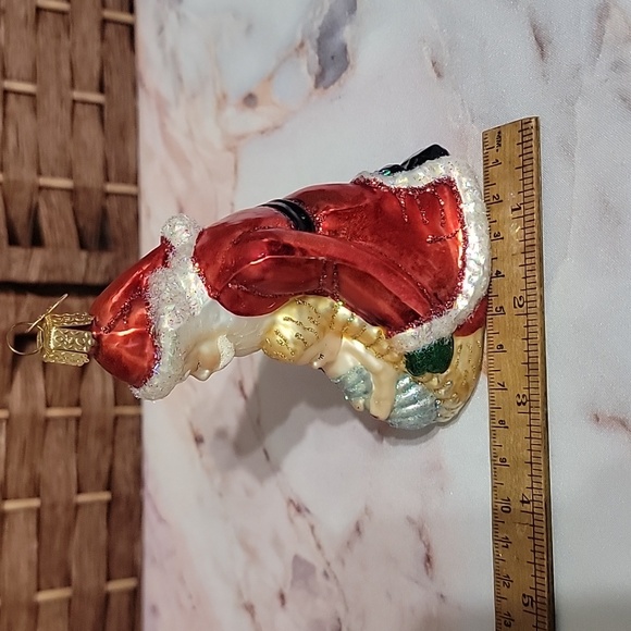 Old World Christmas Baby Jesus and Santa Ornament #40227 - Picture 10 of 10